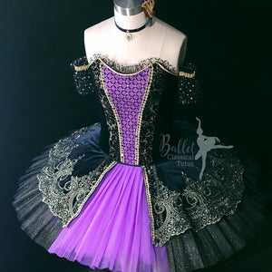 Satanella Black Lace & Purple Professional Tutu