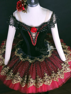 Red & Black Paquita Professional Tutu