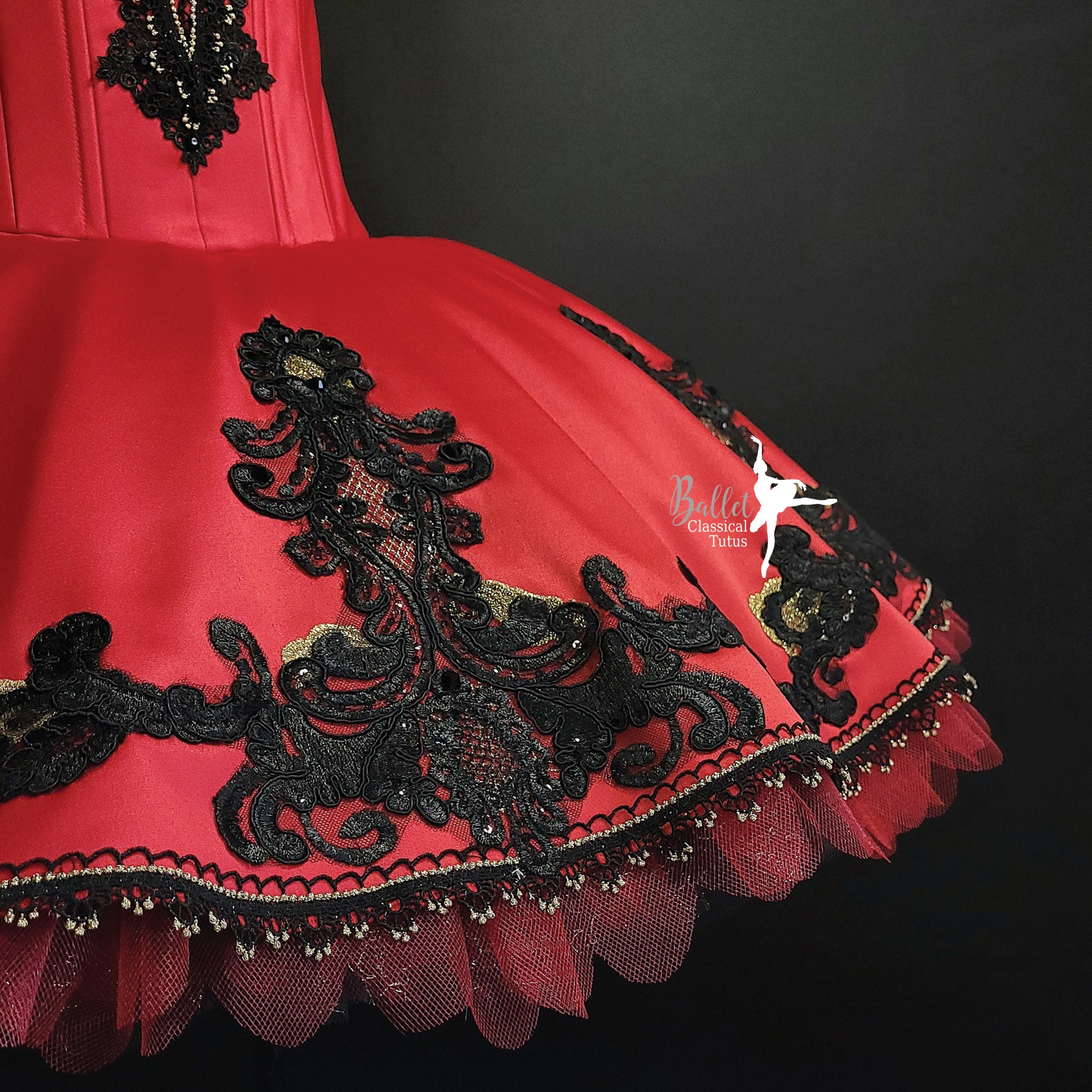 Kitri Act III Classical Red Short Bell Tutu