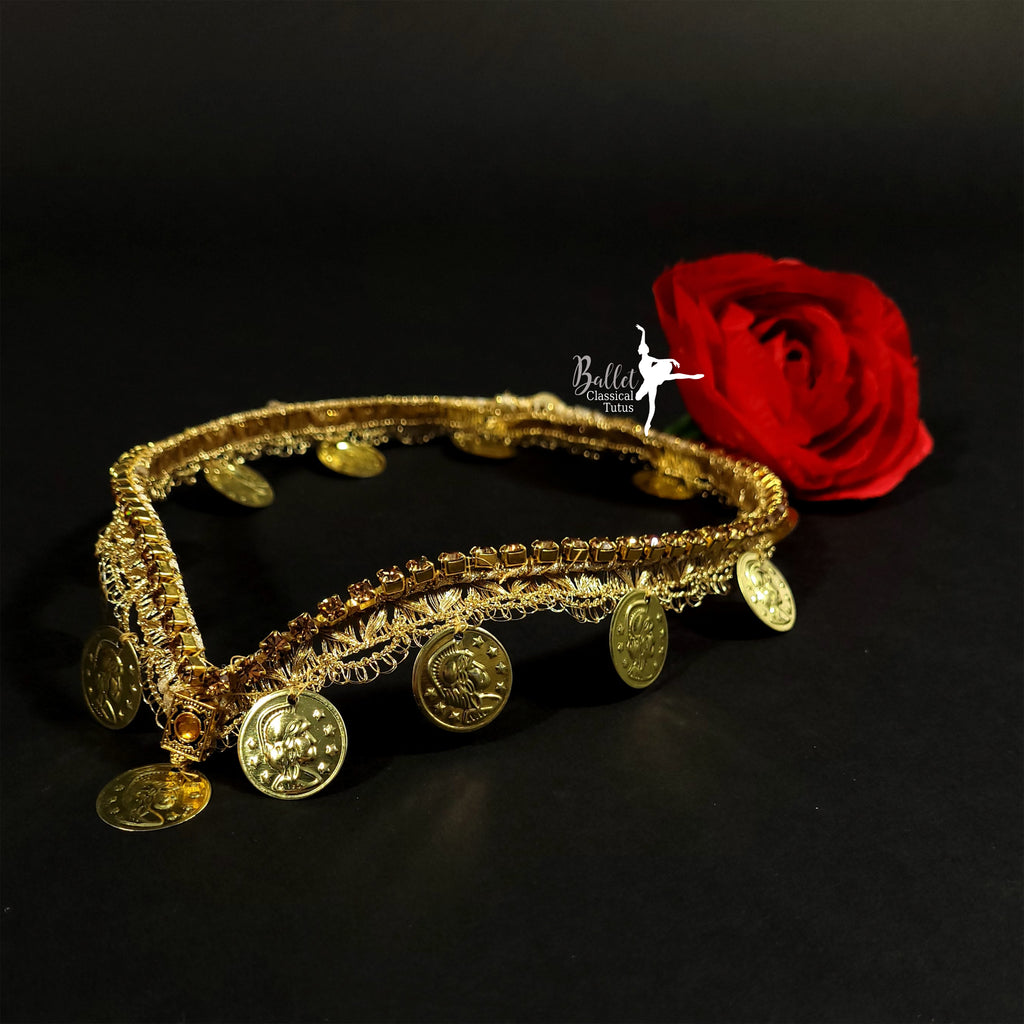 Esmeralda Coin & Rose Ballet Tiara Headpiece