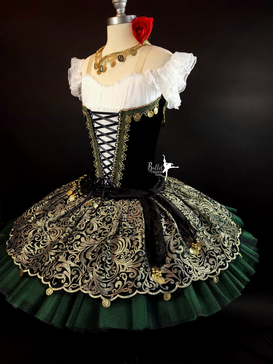 Esmeralda Professional Classical Ballet Tutu Black & Green – Classical ...