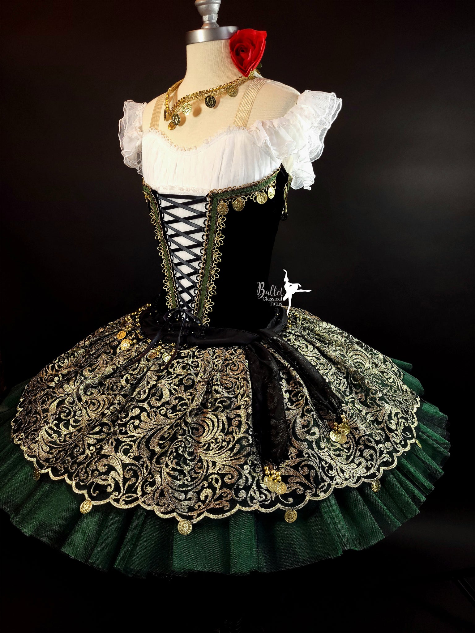 Esmeralda Professional Classical Ballet Tutu Black & Green