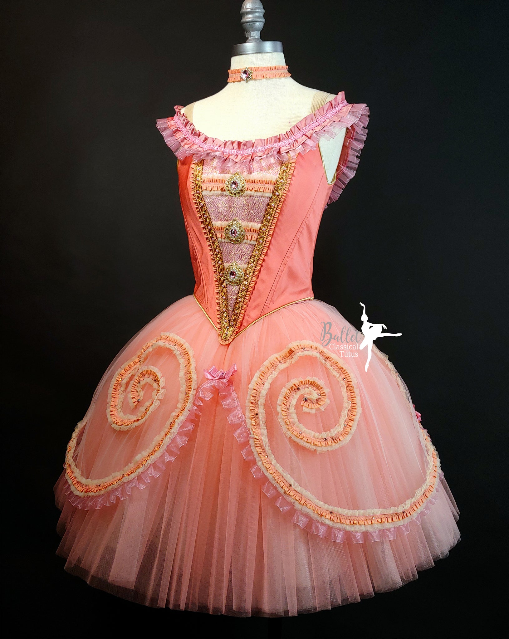 Fairy Doll Bell Tutu in Apricot