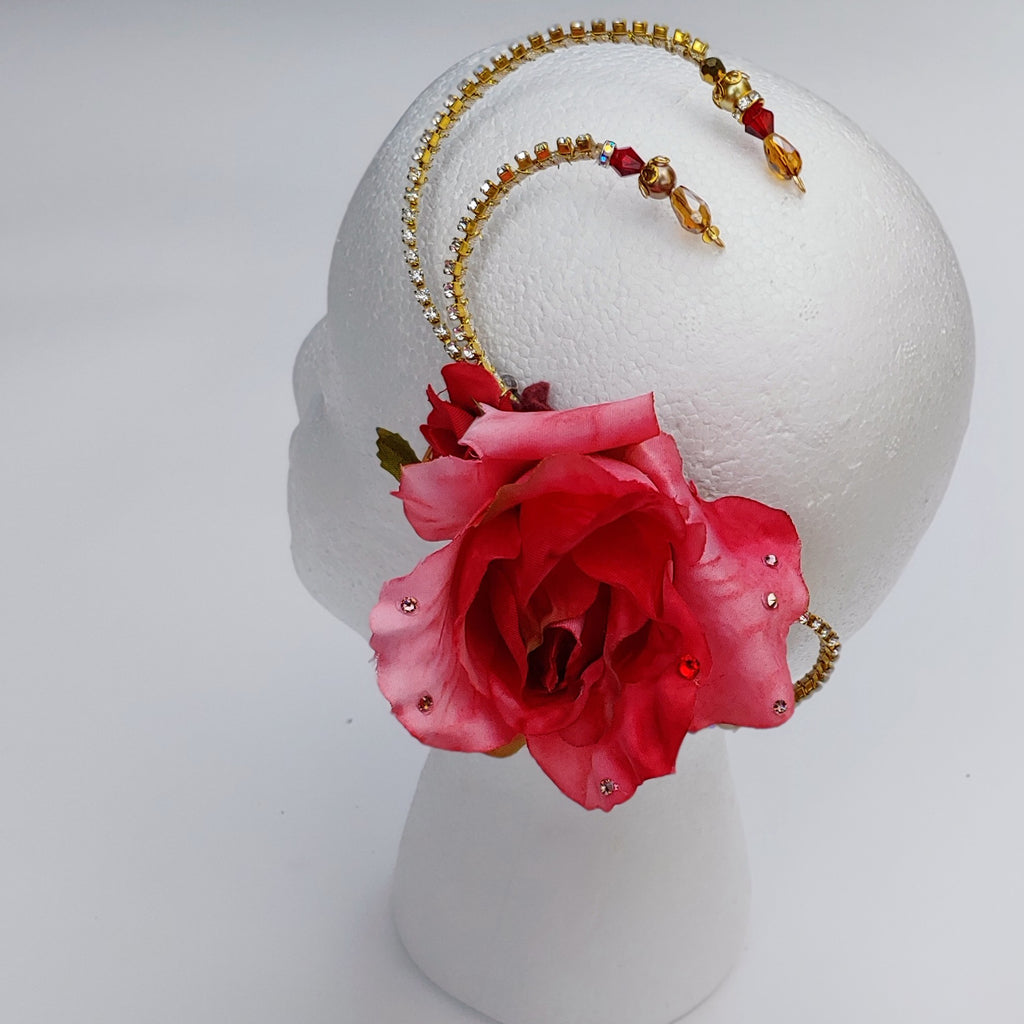 Paquita or Kitri Ballet Three Roses Hair Accessory