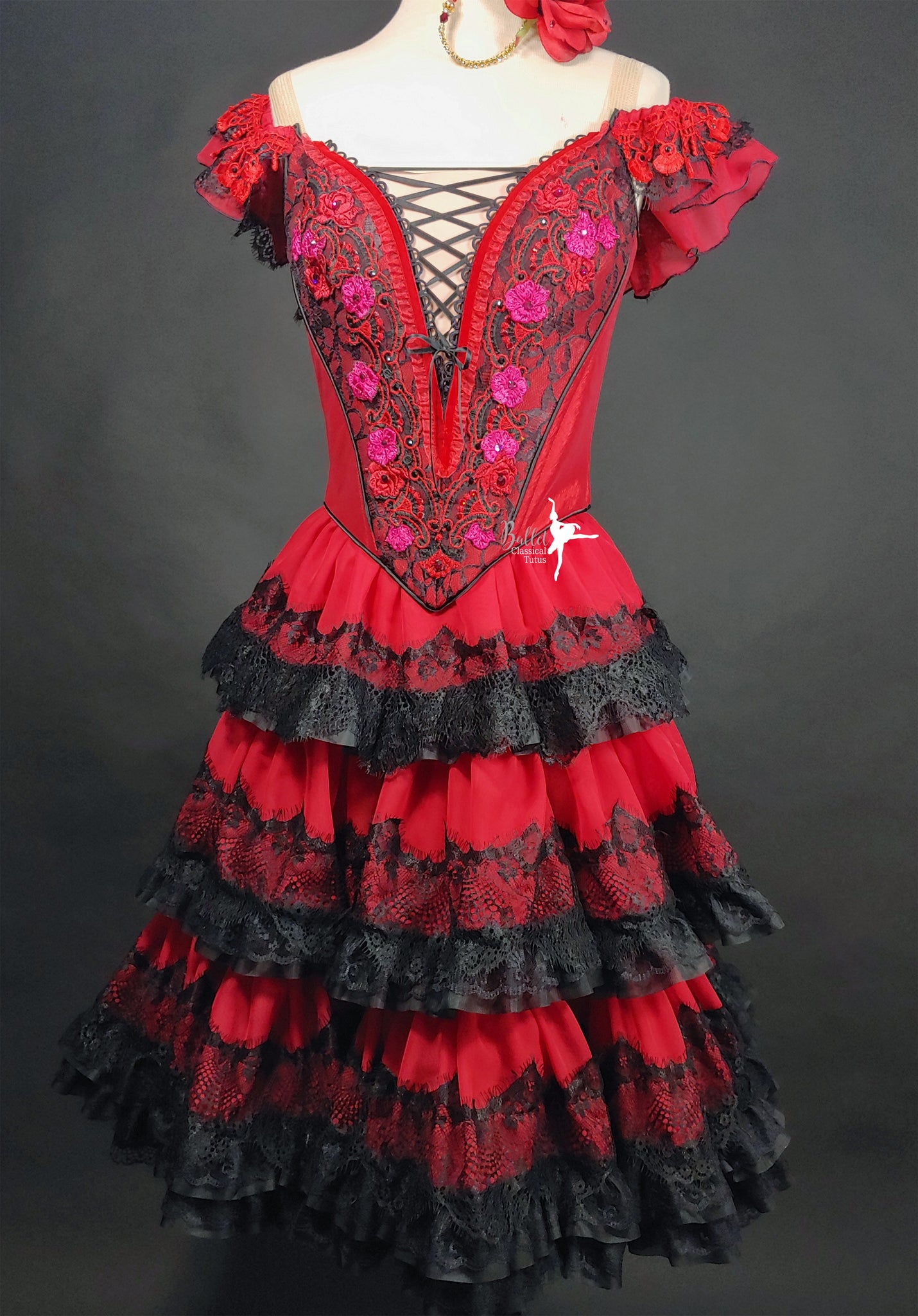 Kitri Act I Red Spanish Costume