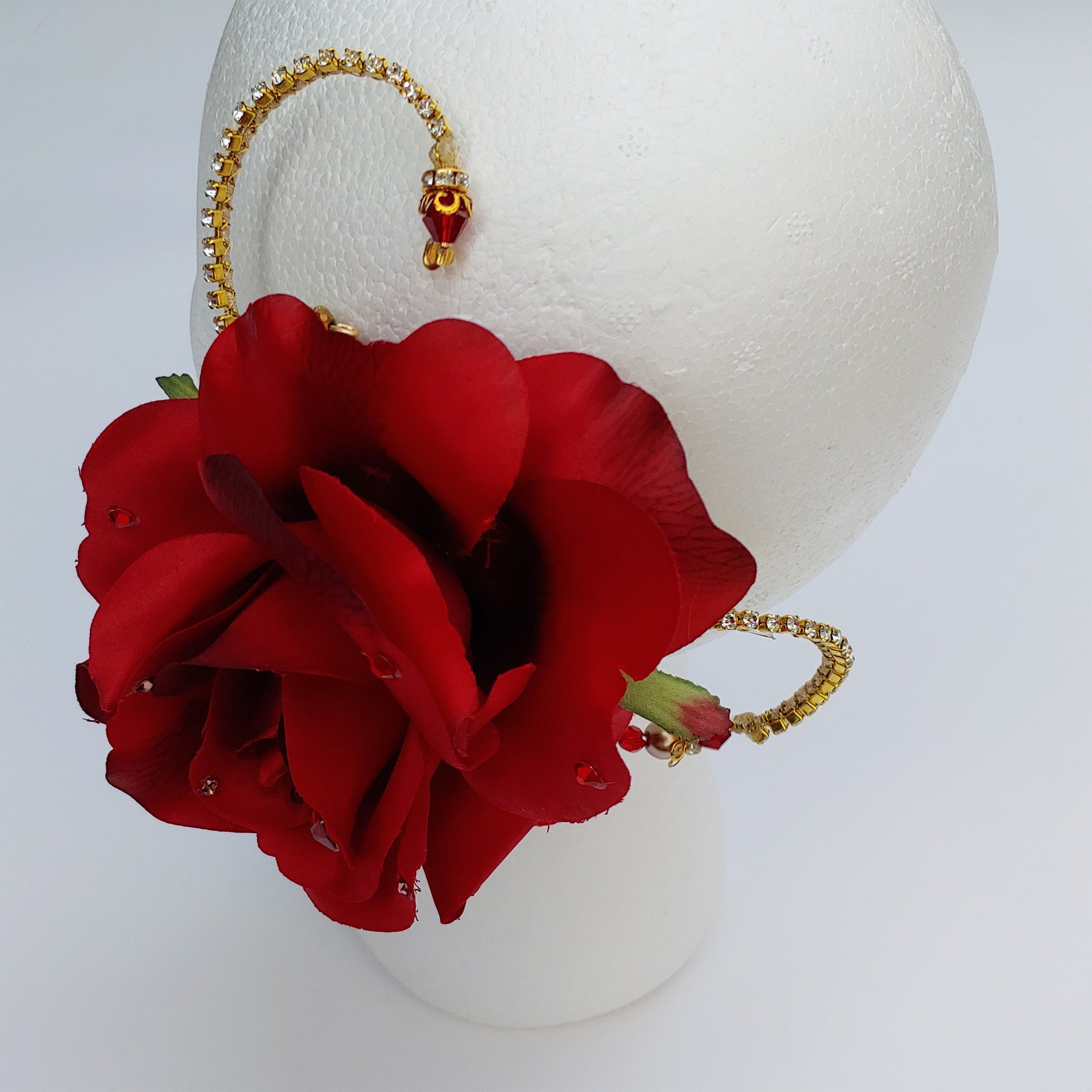 Paquita or Kitri Ballet Red Rose Hair Accessory