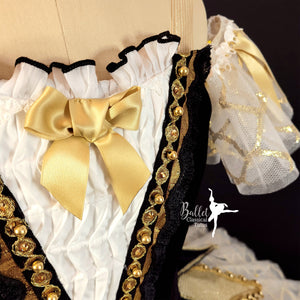 Gold & Black Harlequinade Professional Pleated Tutu