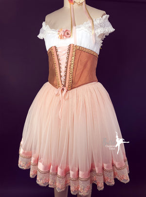 Swanhilda Coppelia Romantic Peasant in Pale Peach